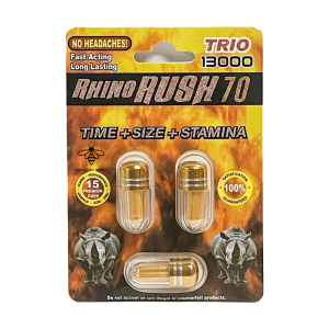 Rhino Rush 70 Trio 13000 Pill (3 Capsules Each)